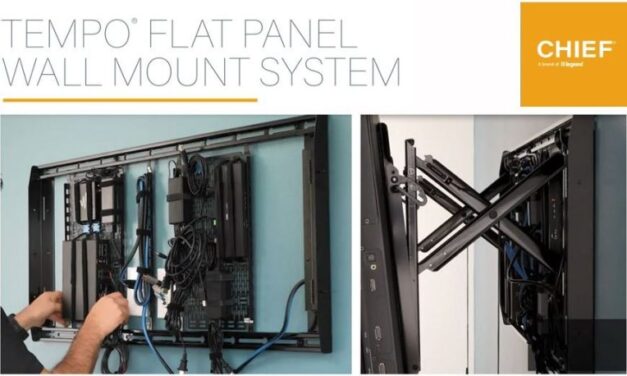 Chief Tempo Portrait Flat Panel Wall Mount System to Debut at ISE 2026