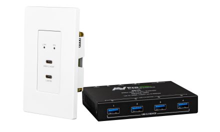 AVPro Edge Introduces USB 3.2 Single-Gang Wall Plate Extender Kit  