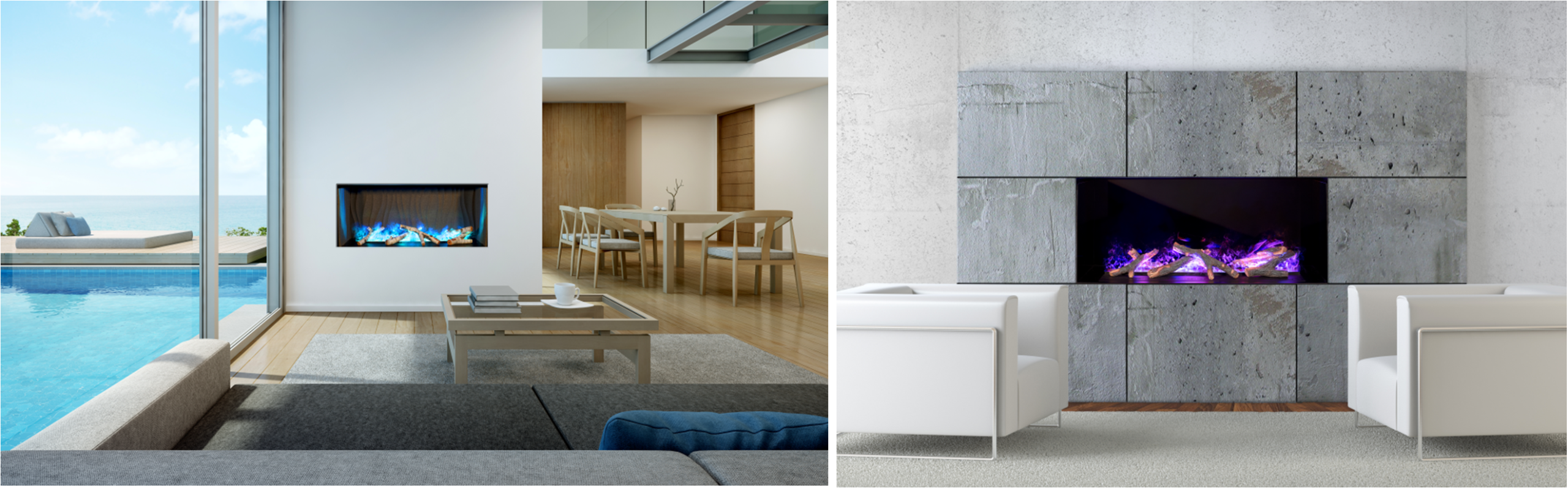 Water vapor fireplaces in modern living rooms picture2 the romance of fire reimagined