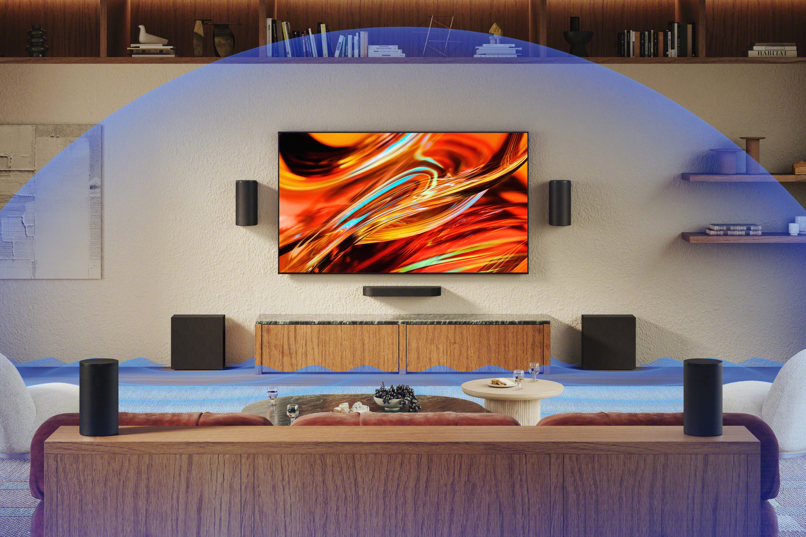 Sony bravia theater trio 2xsub8 rear9 wave large motif 2026 technology designer magazine performance home award winners
