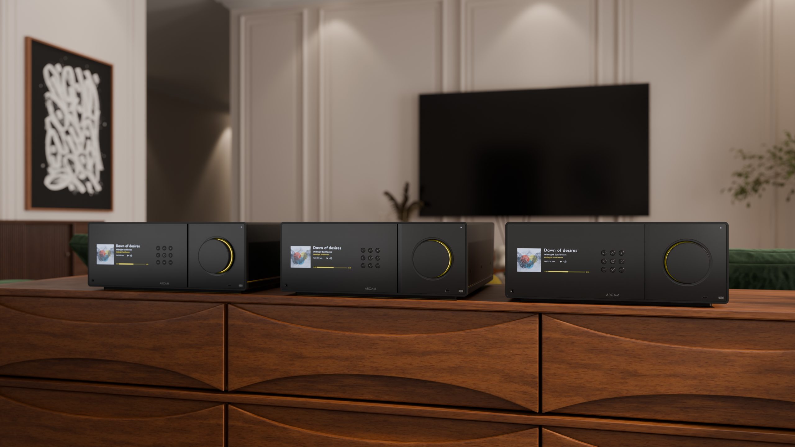 New arcam audio components on a wooden cabinet arcam radia avr productvideo packshot withoutcopy 20260202 1 jbl summit headlines harman luxury audio showcase at audio advice live 2026