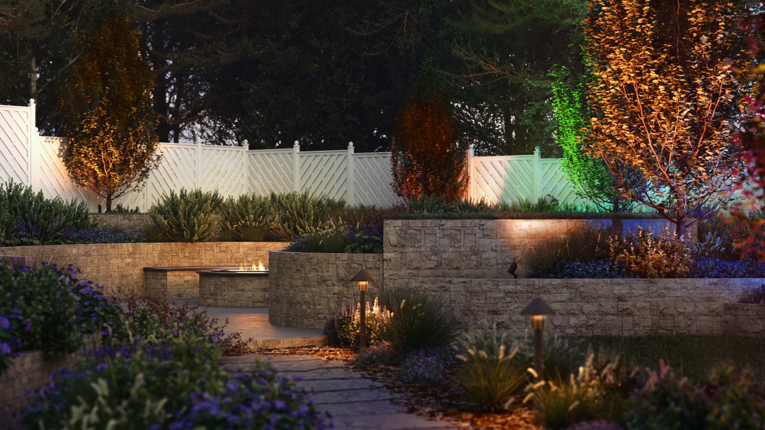 Coastal source via™ intelligent outdoor lighting at night  coastal source via cedia expo 2026 product showcase