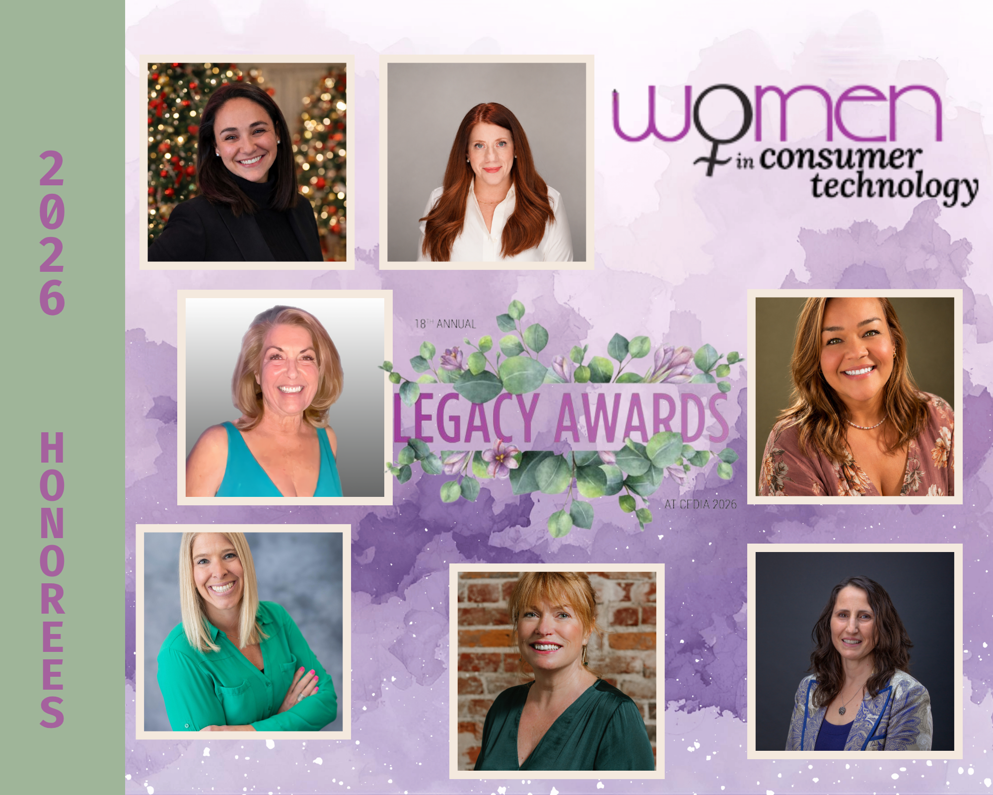 Women being honored by the national women in consumer technology organization winct legacy 2026 women in consumer technology honors 2026 legacy award recipients at cedia expo